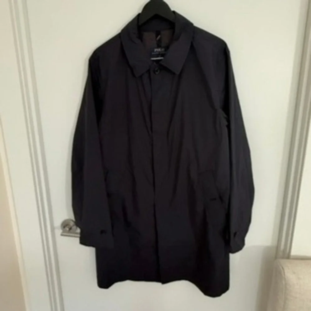 Polo Ralph Lauren Mens French Navy Mac Trench Coat Rain Jacket Preppy Size M NWT